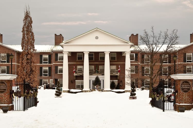 Hotel front winter